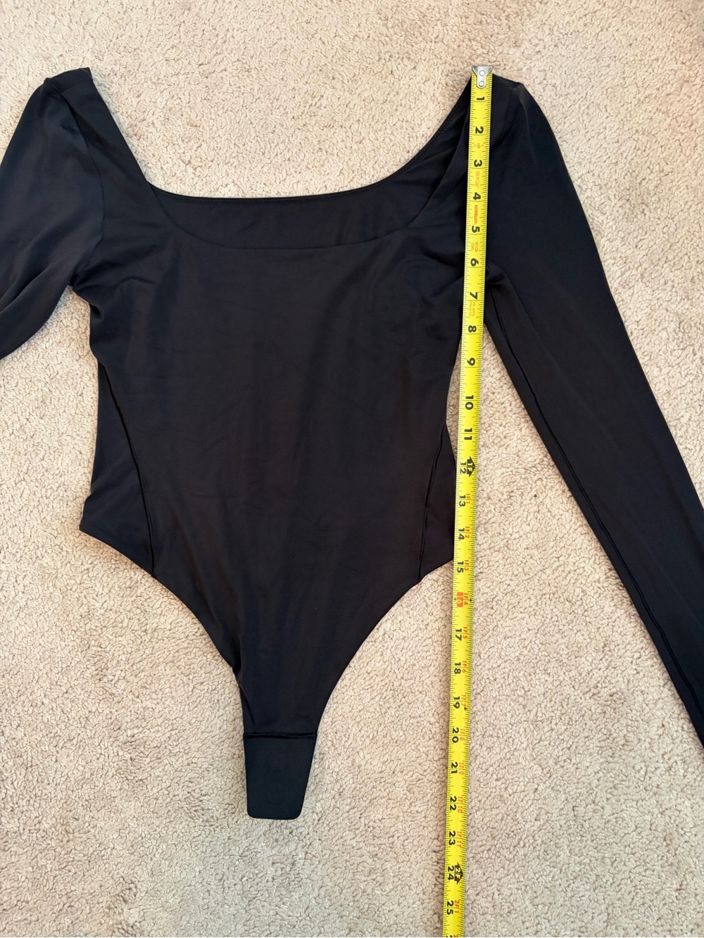 lululemon Nulu Square-Neck Long-Sleeve Bodysuit Women's Size XS Black - Picture 8 of 9